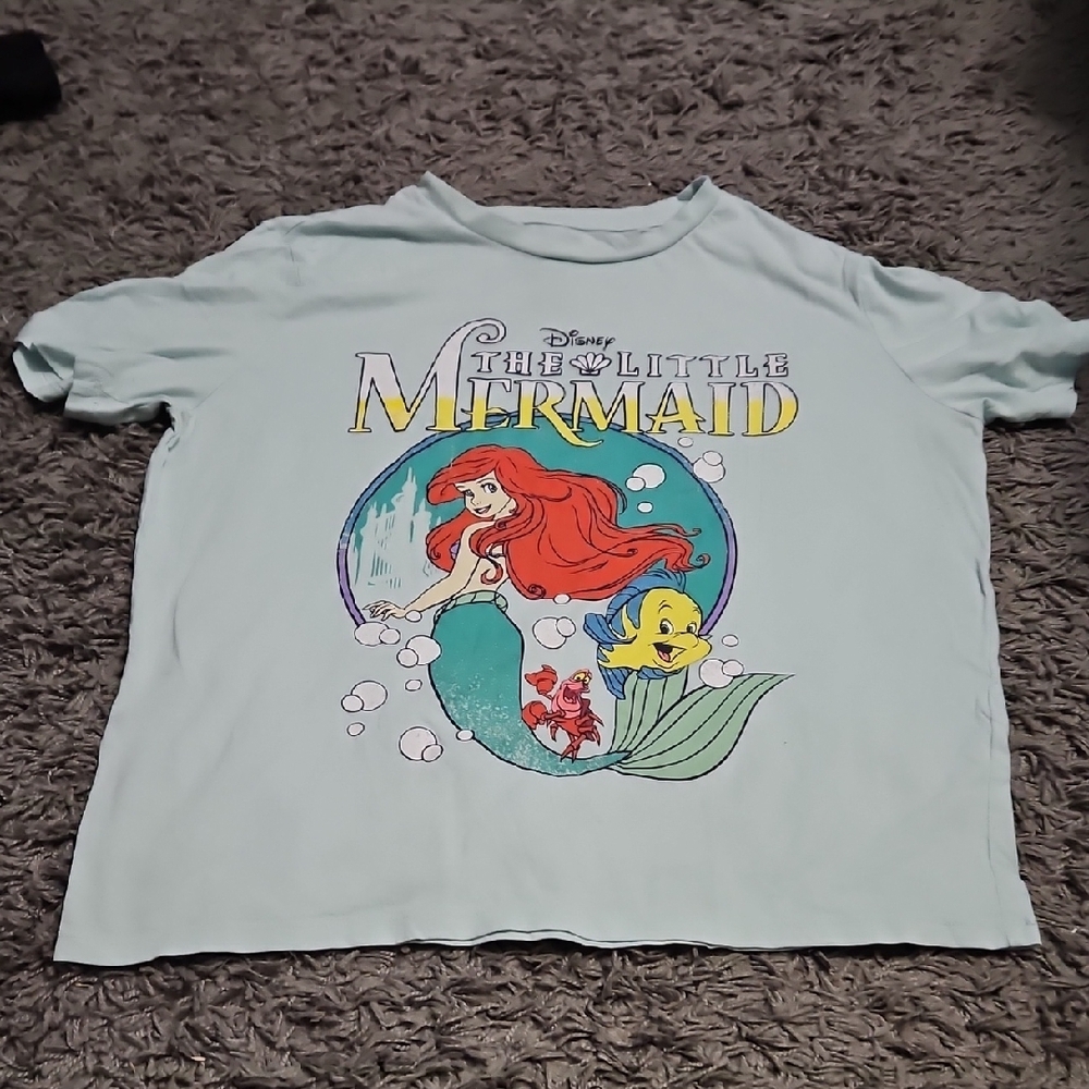 Disney Blue Little Mermaid Short Sleeve Tee